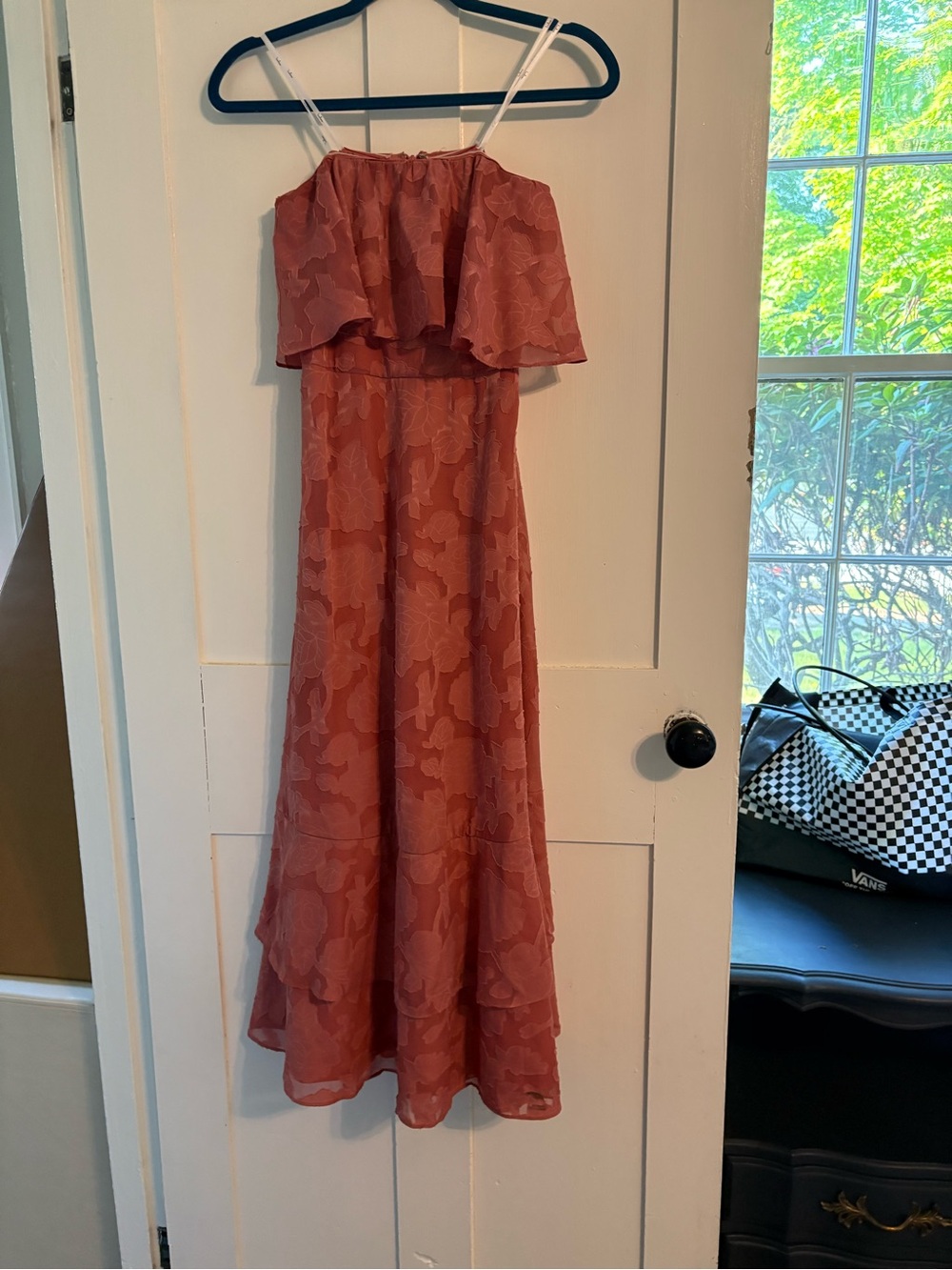 Lulu's Dusty Rose Ruffle Bodice Maxi Dress